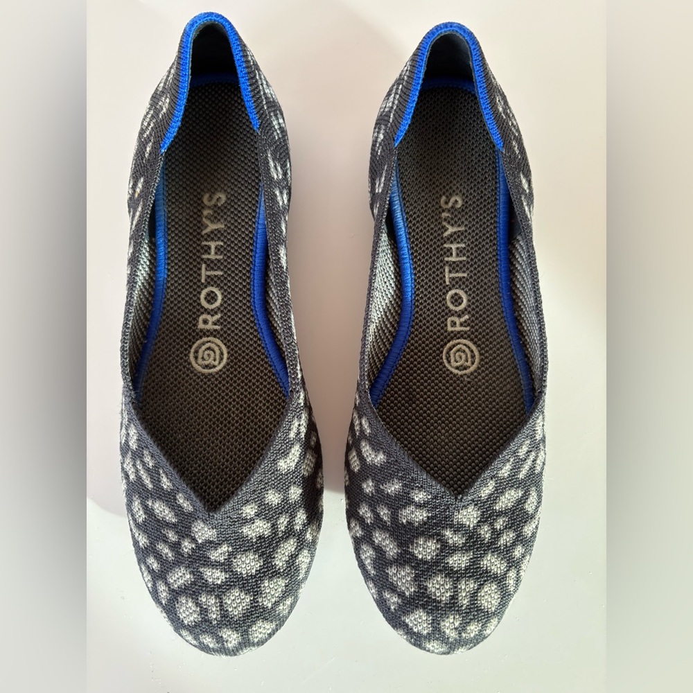 Rothy’s Charcoal Kitten Flat Ballet Shoes-RARE-Discontinued-Size: 6.5